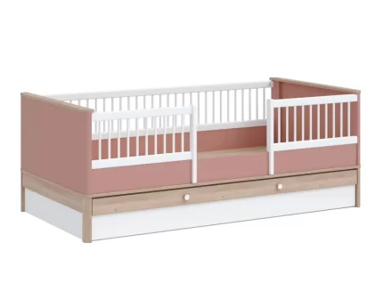 BONO PINK LIT BÉBÉ AVEC RANGEMENT